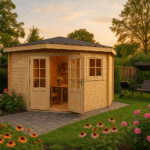 Fjordholz 5-Eck Gartenhaus Modell Evelyn 2D