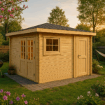 Fjordholz 5-Eck Gartenhaus Modell Evelyn 2D