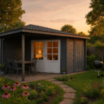 Fjordholz 5-Eck Gartenhaus Modell Evelyn 2E