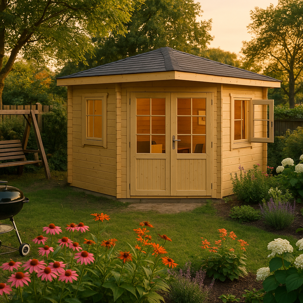 Fjordholz 5-Eck Gartenhaus Modell Evelyn 3A