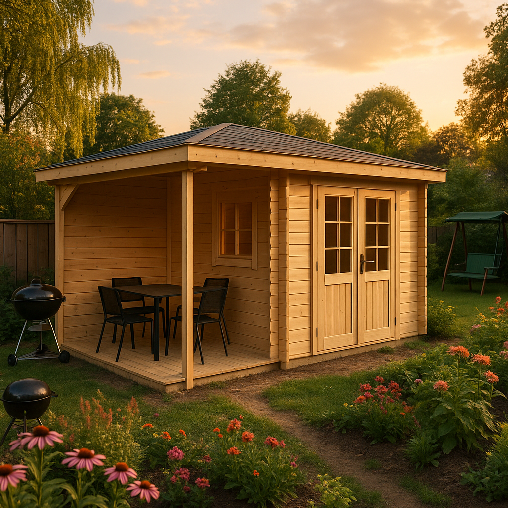 Fjordholz 5-Eck Gartenhaus Modell Evelyn 3B