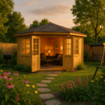Fjordholz 5-Eck Gartenhaus Modell Evelyn 3B