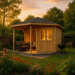 Fjordholz 5-Eck Gartenhaus Modell Evelyn 3B