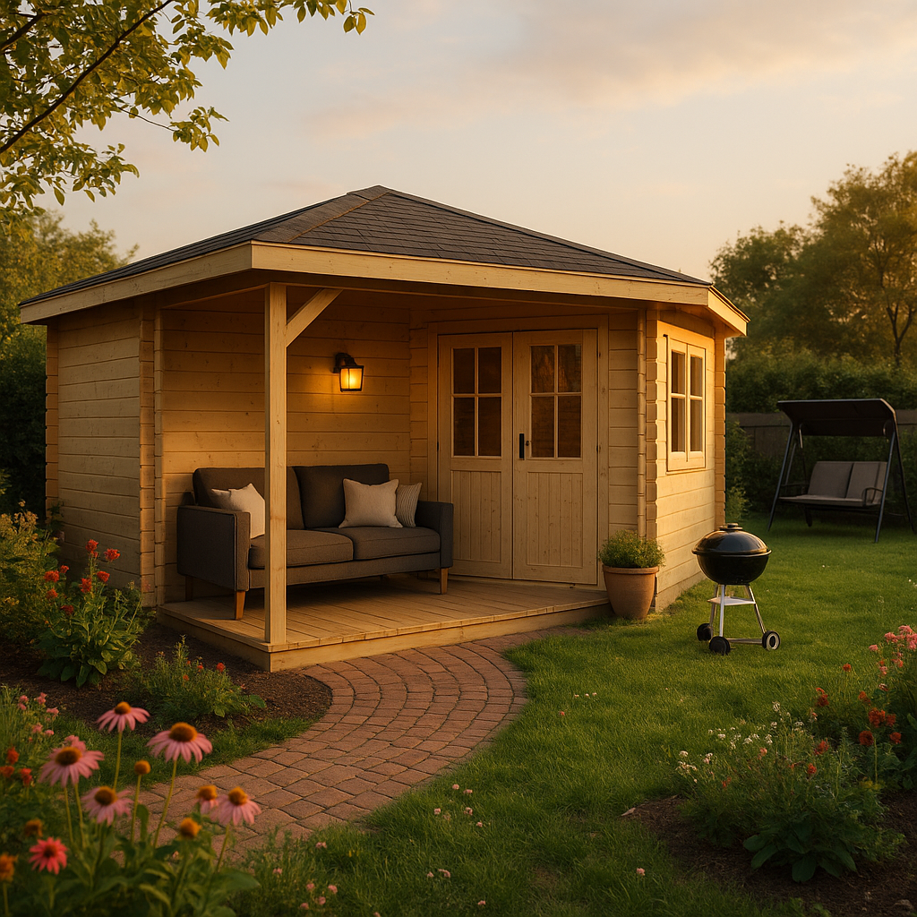Fjordholz 5-Eck Gartenhaus Modell Evelyn 3C