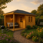 Fjordholz 5-Eck Gartenhaus Modell Evelyn 3C