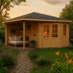 Fjordholz 5-Eck Gartenhaus Modell Evelyn 3C