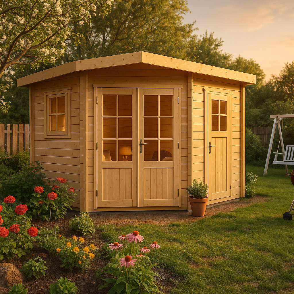 Fjordholz 5-Eck Gartenhaus Modell Evelyn 3C| Rabatt: 26%|5x3m