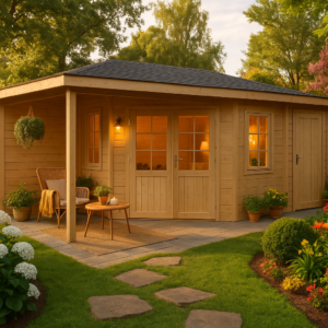 5x3m Fjordholz 5-Eck Gartenhaus Modell Evelyn 3E| Rabatt: 26%
