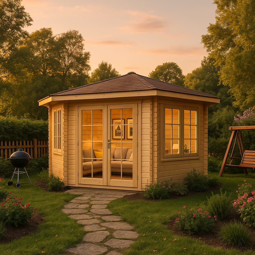 Fjordholz 5-Eck Gartenhaus Modell Fargo 44 B