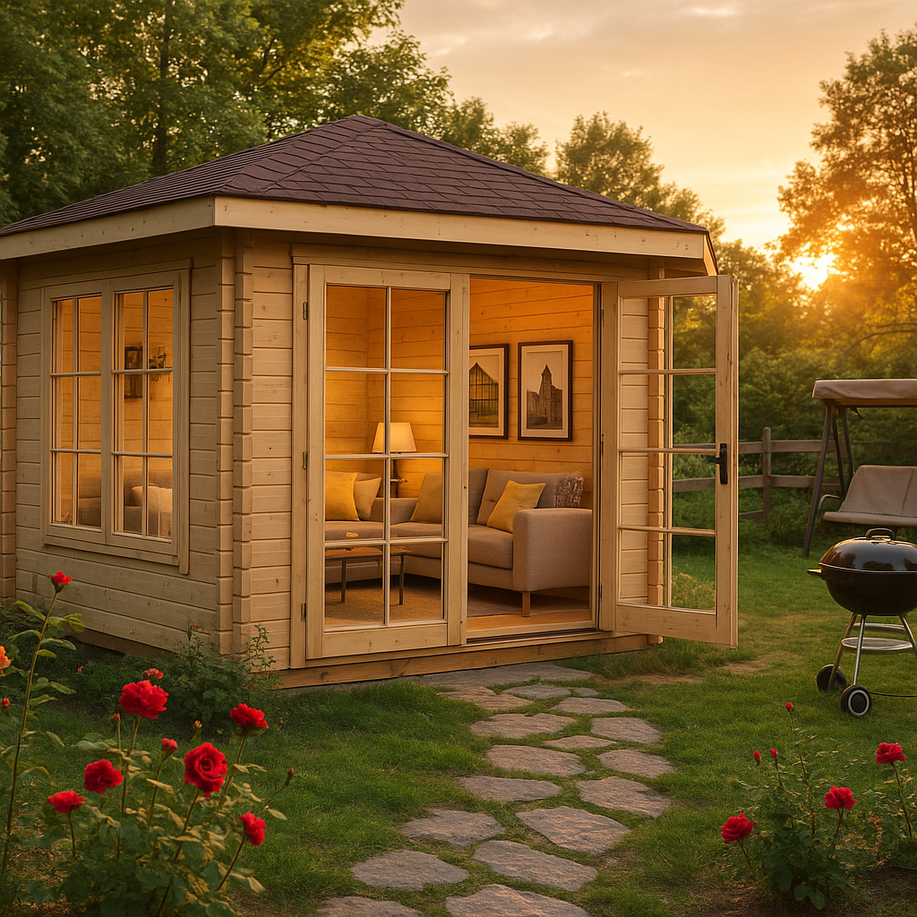 Fjordholz 5-Eck Gartenhaus Modell Fargo 44 B