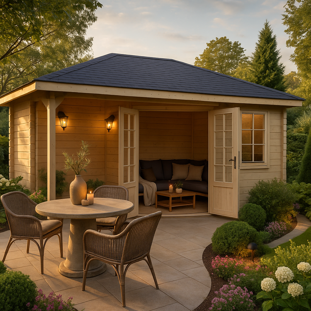 5x3m 5-Eck Gartenhaus Modell Helsingborg 40| Rabatt: 26%
