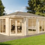 Fjordholz 5 Eck Gartenhaus Modell Julia 40| Rabatt: 22%|5x4m