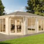 Fjordholz 5 Eck Gartenhaus Modell Julia 40| Rabatt: 22%|5x4m