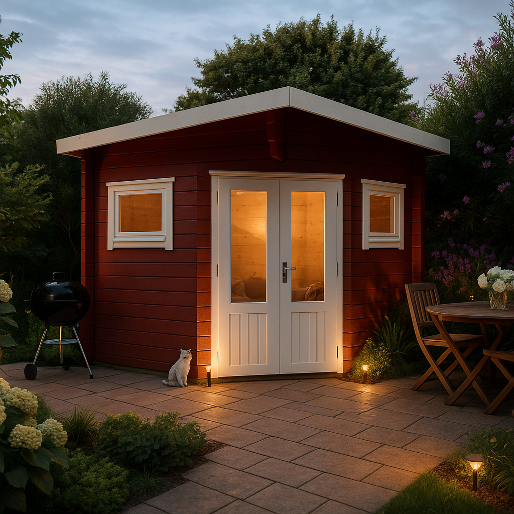 3x3m Fjordholz 5-Eck Gartenhaus Modell Leva 2A| Rabatt: 26%