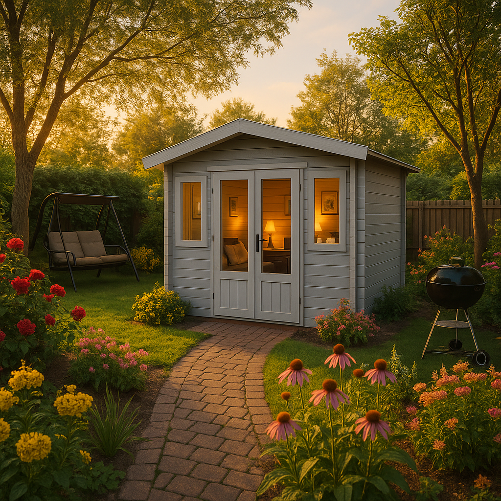 Fjordholz 5-Eck Gartenhaus Modell Leva 2D