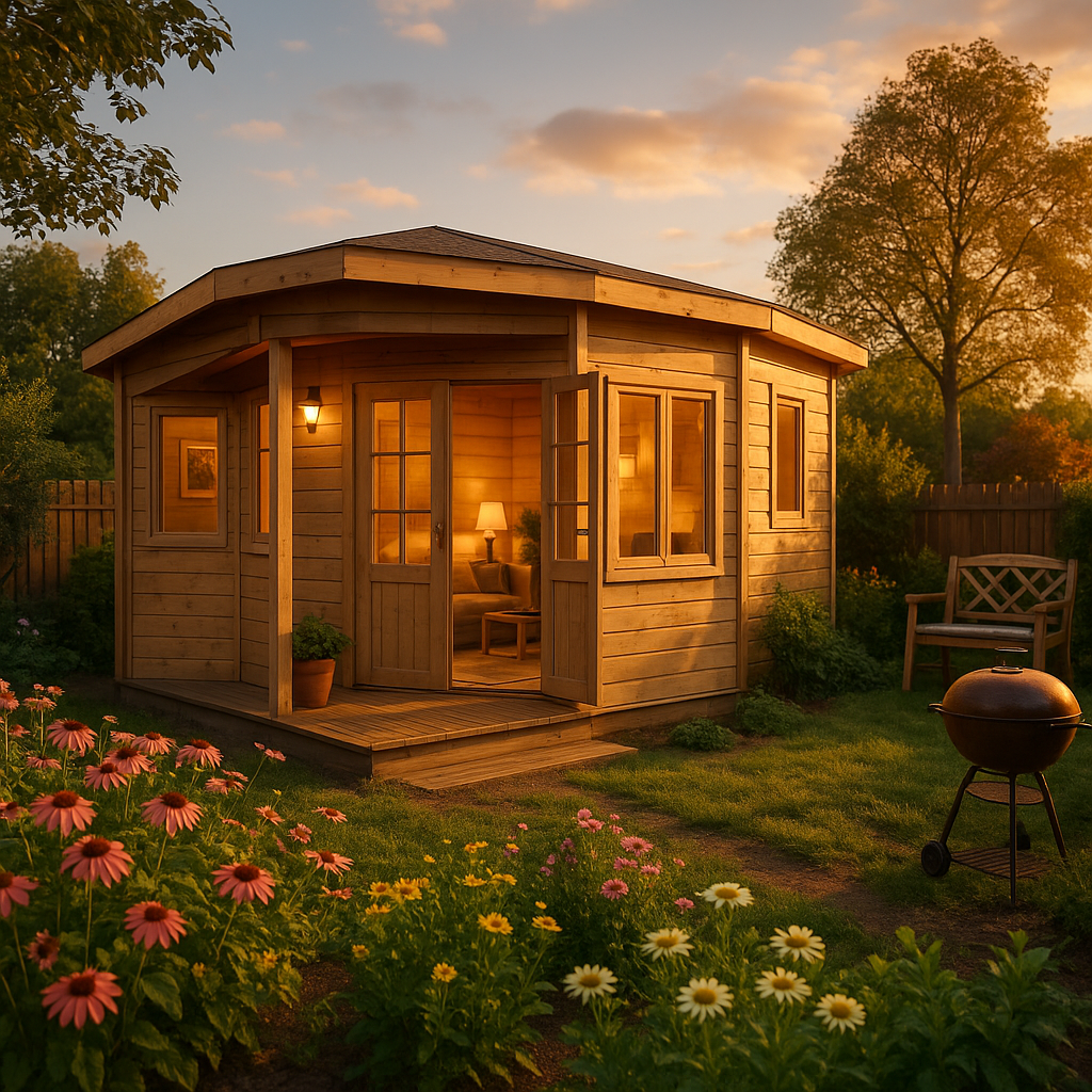 Fjordholz 5-Eck Gartenhaus Modell Leva 2E