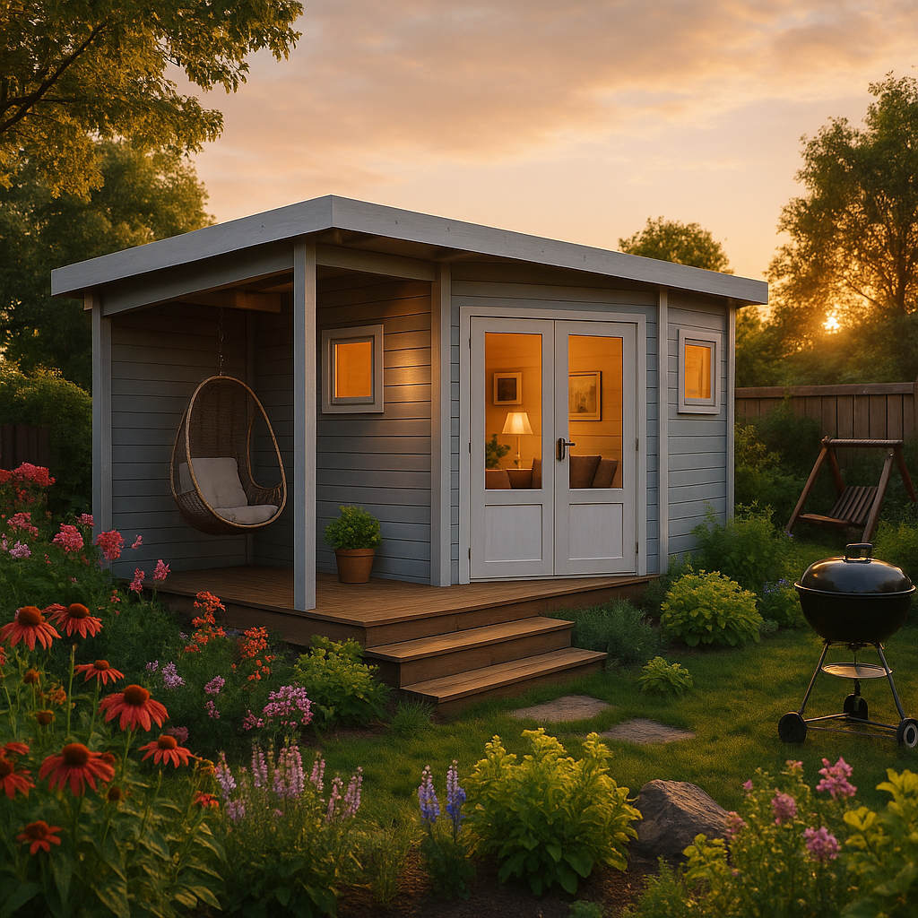 Fjordholz 5-Eck Gartenhaus Modell Leva 2E