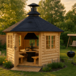 Fjordholz 6-Eck Grillpavillon Modell Gunnar 9m²