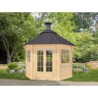 Fjordholz 6-Eck Grillpavillon Modell Gunnar 9m²| Rabatt: 26%