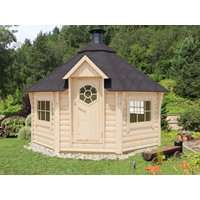 Fjordholz 8-Eck Grillkota Modell Lasse 12,0m² DeLu| Rabatt: 26%