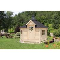 Fjordholz 8-Eck Grillkota Modell Lasse 17,0m² DeLu| Rabatt: 26%