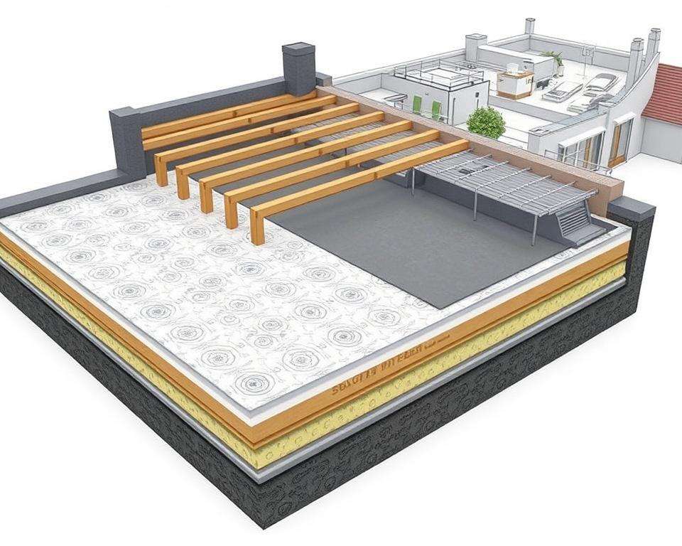 Abdichtung und Schichtenaufbau einer Dachterrasse