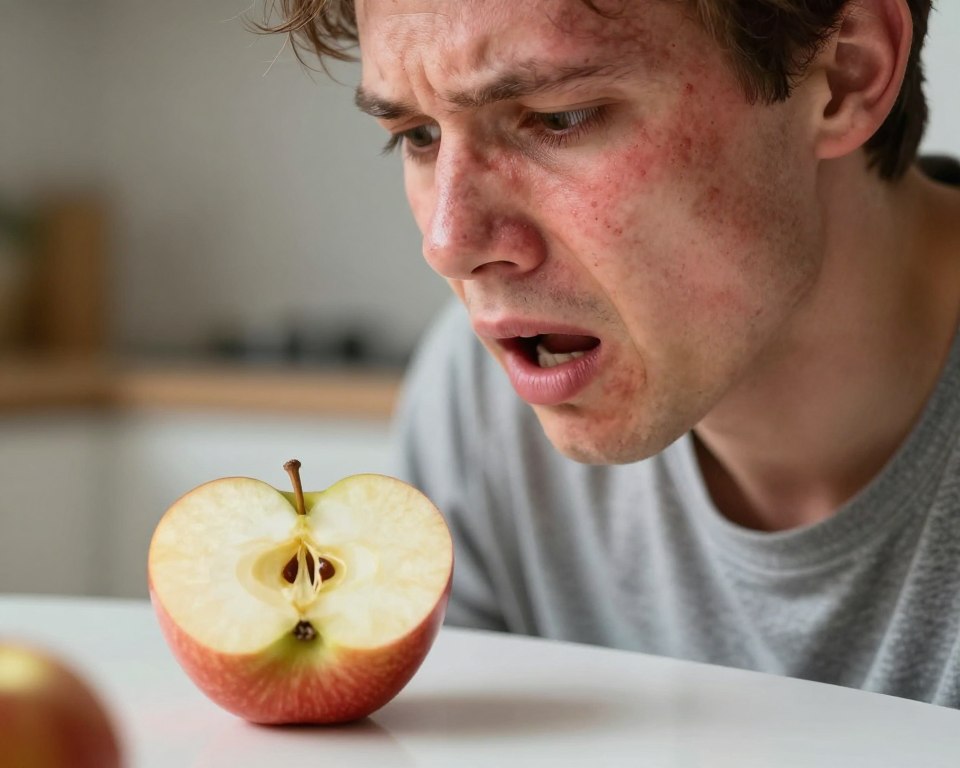Allergische Reaktion bei Apfelallergie