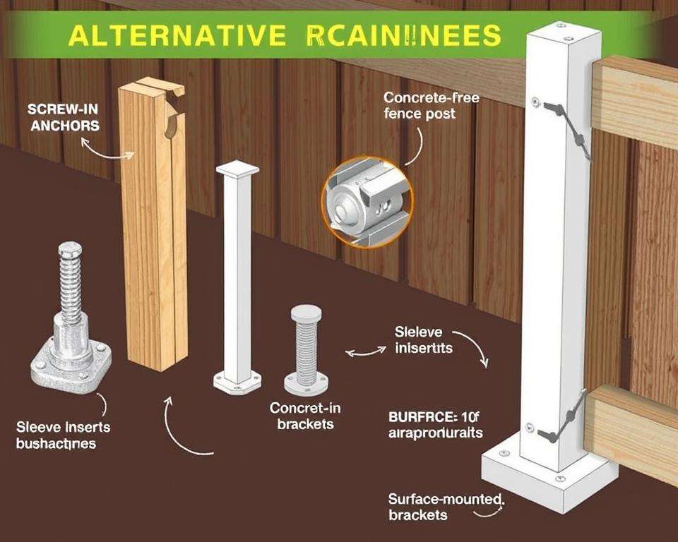 Alternative Befestigungsmethoden Zaunpfosten