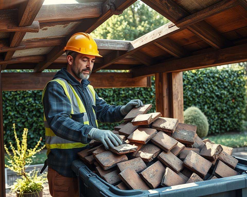 Altes Dachmaterial entfernen