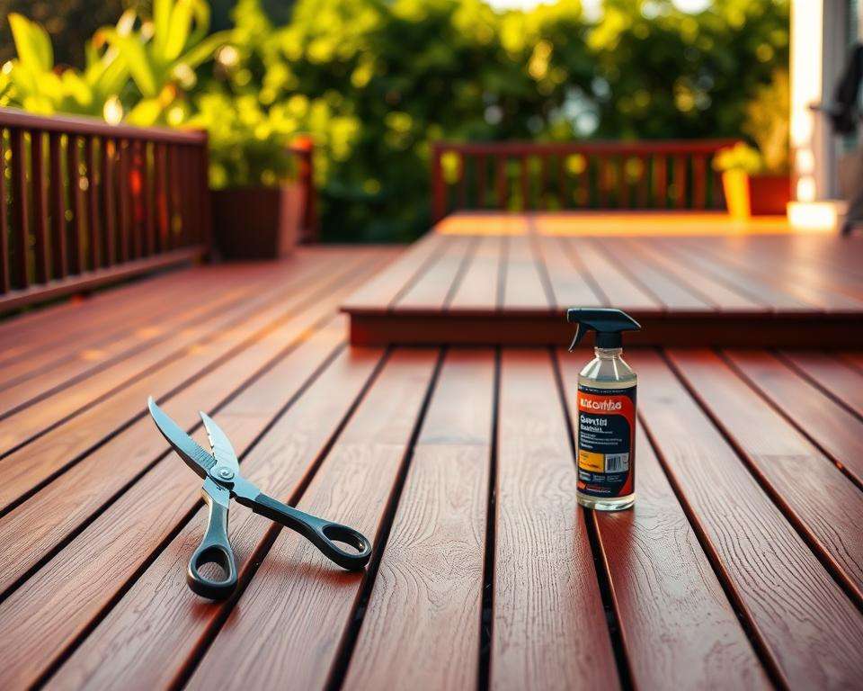 Anwendung Pflege Terrassendielen Holz