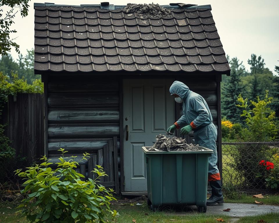 Asbesthaltige Dachpappe entsorgen