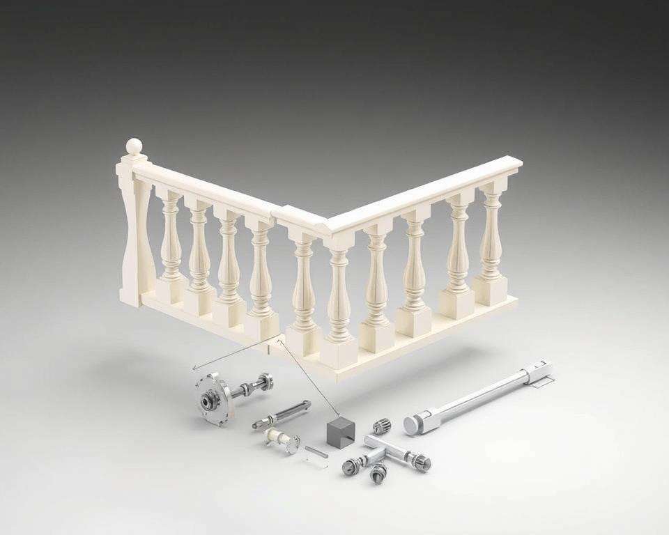 Aufbau Balustrade Komponenten