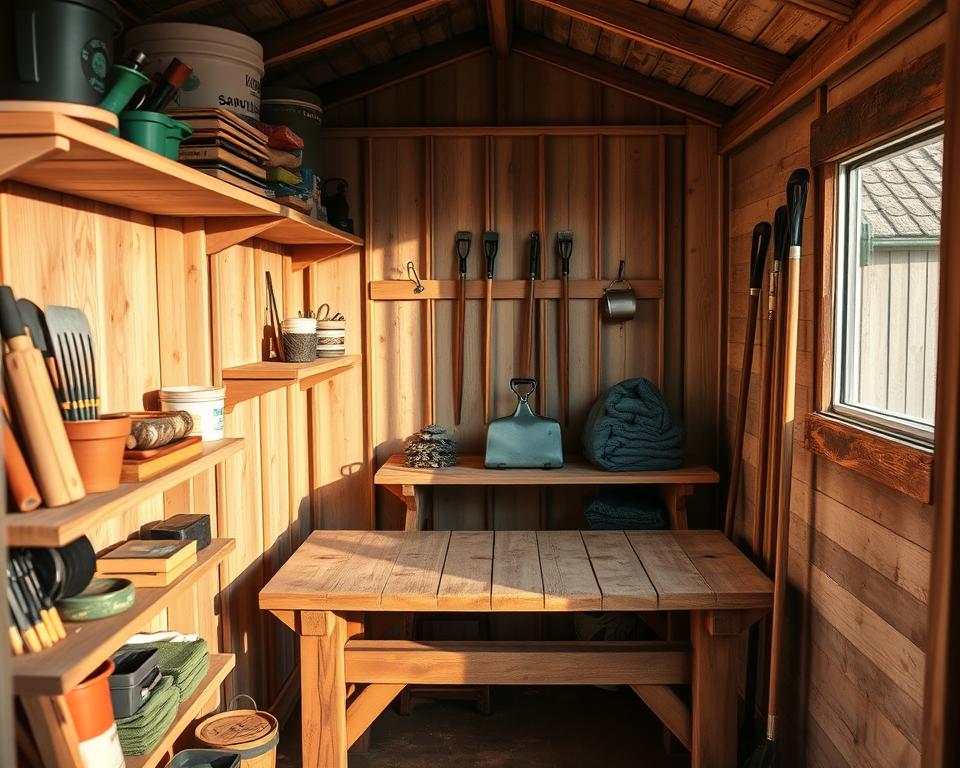 Aufbewahrungslösungen für Gartenhaus