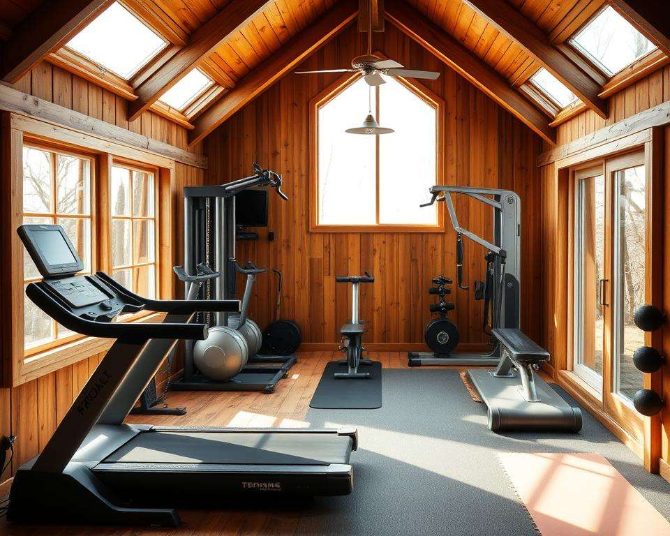 Ausstattung Trainingsgeräte Gartenhaus Fitnessraum