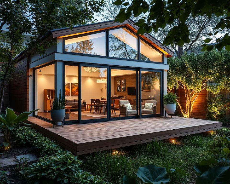 Auswahl Bauweise Gartenbüro