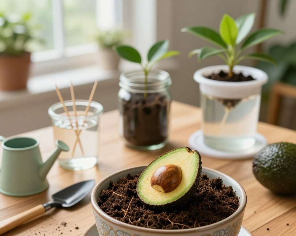 Avocadokern einpflanzen Methoden