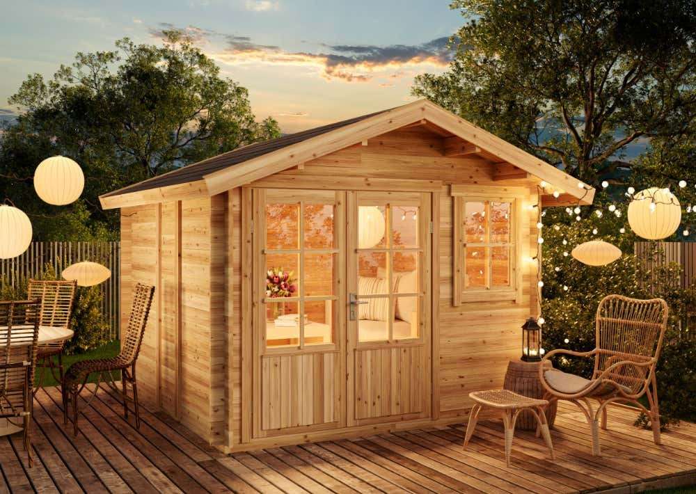 B-Ware Alpholz Gartenhaus Palermo|3x3m|Rabatt:40%