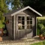 B-Ware Alpholz Gartenhaus Palma - Mit Imprägnierung (Grau)|3x3m|Rabatt:29%