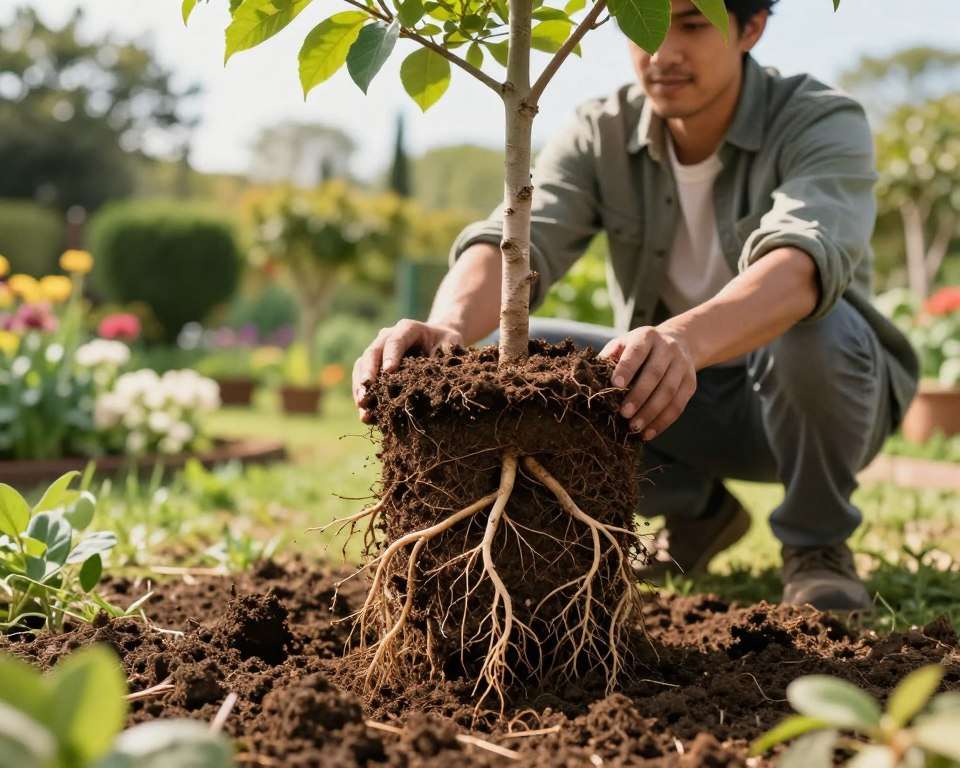 Bäume umpflanzen Wurzelsystem