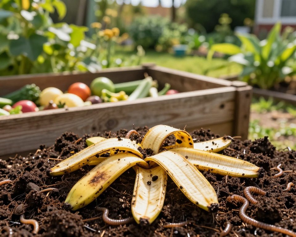 Bananenschalen Kompostierung