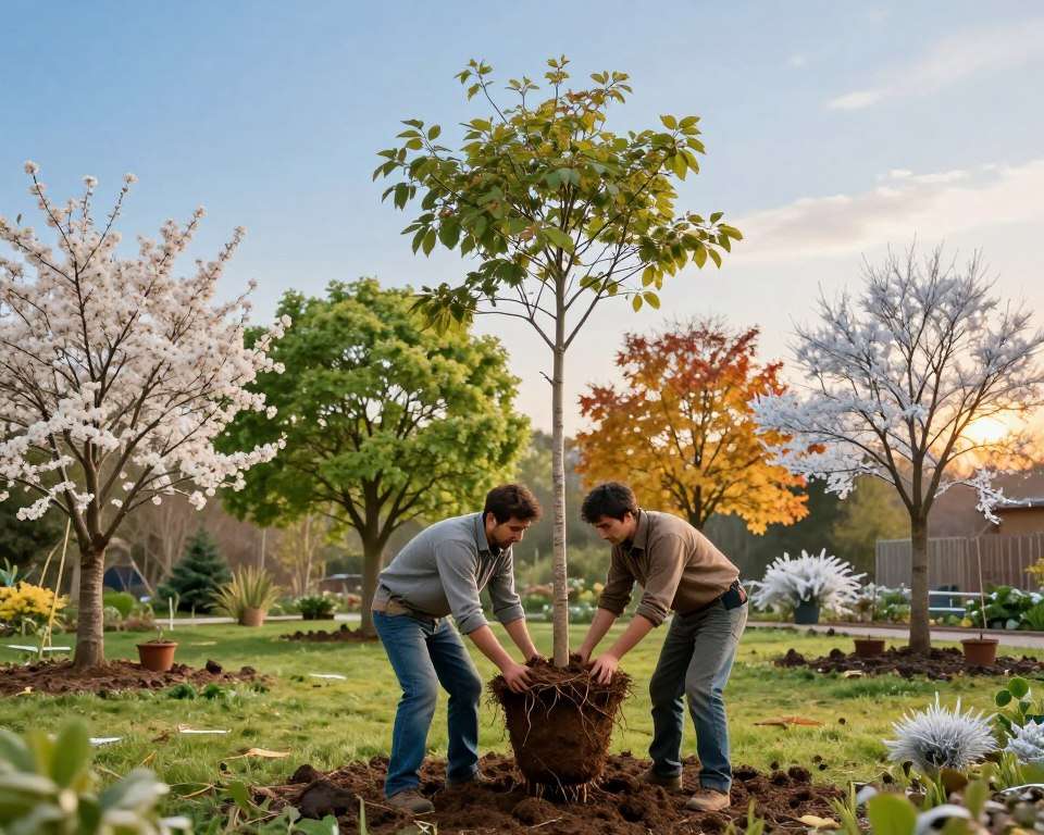 Baum Umpflanzung Jahreszeiten
