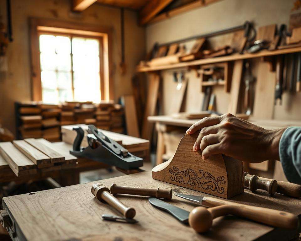 Bearbeitung und Montage von Ayous Holz