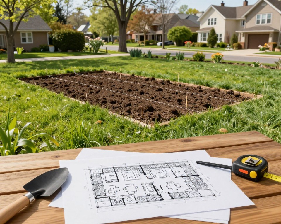 Beetplanung im Garten