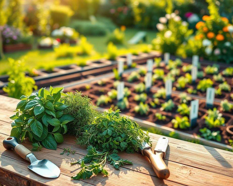 Beetvorbereitung Kräuter pflanzen Beetvorbereitung Kräuter pflanzen