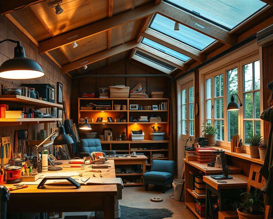 Beleuchtung Gartenwerkstatt