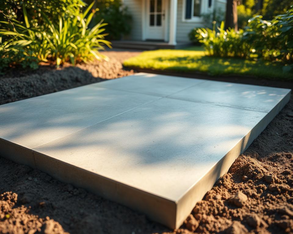 Betonplatte Gartenhaus Fundament
