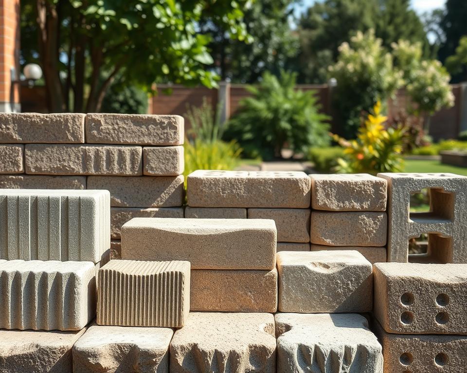 Betonsteinmauer Varianten