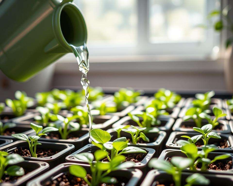 Bewässerung Keimlinge Paprika Bewässerung Keimlinge Paprika