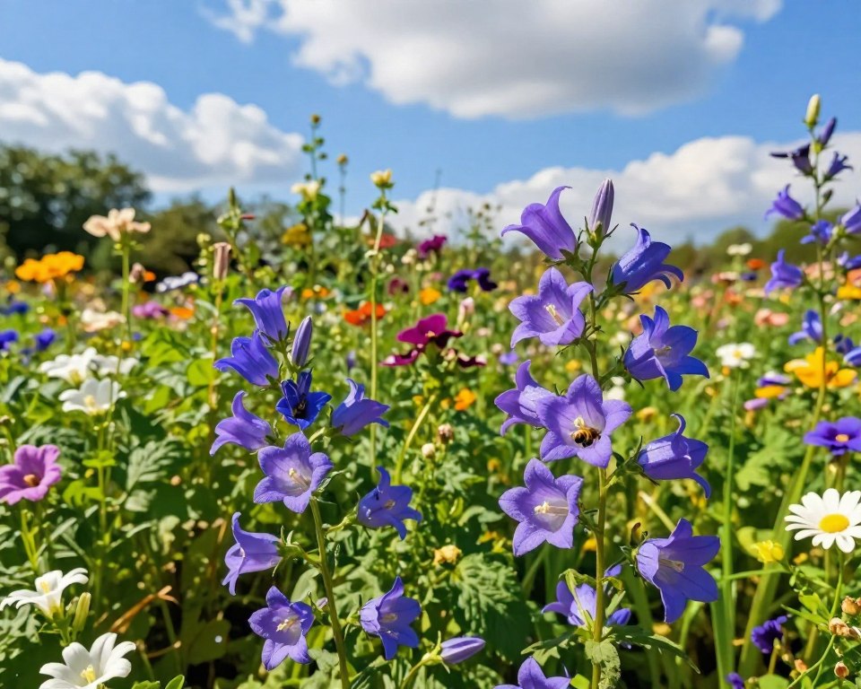 Bienenfreundliche Glockenblumen im Garten