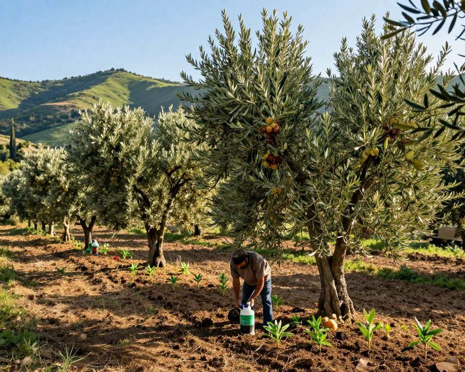 Biologische Behandlung von Olivenbäumen